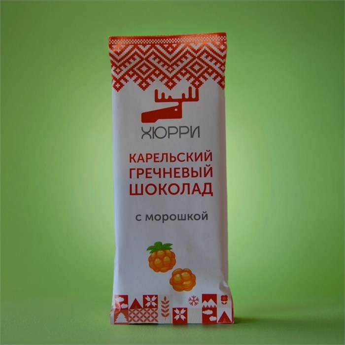 Шоколад карельский гречневый с морошкой, 80 гр 2893-1