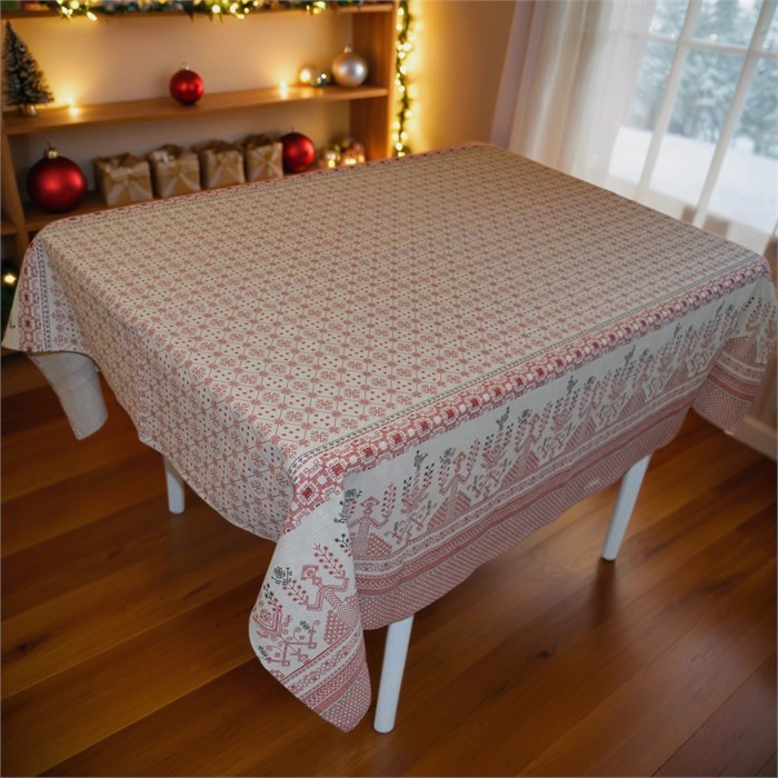 Скатерть на стол  "Макошь", р. 148 * 200  см, хлопок, лён 2909