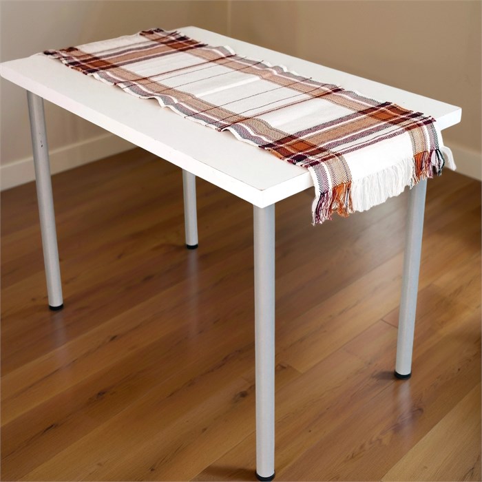 Столешница - дорожка на стол домотканая - ткачество, хлопок, 120*38 1974