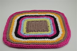 Вязаный коврик - ручная работа, трикотаж 31 см 2553