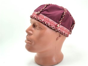 {{productViewItem.photos[photoViewList.activeNavIndex].Alt || productViewItem.photos[photoViewList.activeNavIndex].Description || 'Шапка бордовая, р.61-63, хлопок. Карельский национальный головной убор - ручная работа'}}