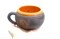 Керамическая чашка "Север" 400 мл, ручная работа, оранж 2681