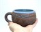 Керамическая чашка кружка "Север" 300 мл, ручная работа, голубая 2682