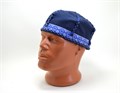 Шапка мужская р.59-61, синяя, хлопок/лён. Карельская мужская шапка. 2716