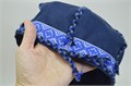 Шапка мужская р.59-61, синяя, хлопок/лён. Карельская мужская шапка. 2716