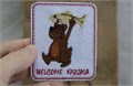Магнит сувенирный текстильный "Добро пожаловать в Карелию - Welcome Karjala"  текстиль вышивка 2782