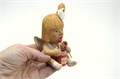 Фигурка деревянная Девочка-ангел с баночкой варенья - авторская ручная работа, резьба по дереву 2791