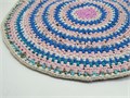 Коврик вязаный круглый цветной  50 см (хлопок) 2596