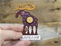 Магнит сувенирный "Карелия. Сказочный лось" - ручная работа, дерево 2780_76008