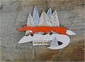 Магнит сувенирный "Карелия. Лиса" - ручная работа, дерево 2855
