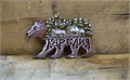Магнит сувенирный "Карелия. Медведь" - ручная работа, дерево 2859 - фото 11894