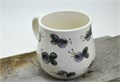 Чашка кружка керамическая "Черника" 350 мл - ручная работа, литье, роспись, керамика 2863