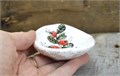 Пиала керамическая десертная "Клюква" - ручная работа, лепка, роспись 2861-2