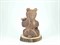 Керамическая статуэтка "Мишка с рыбой" - ручная работа, размер 10,5 см 1792