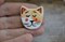 Брошь керамика "Кот" ручная работа 2368